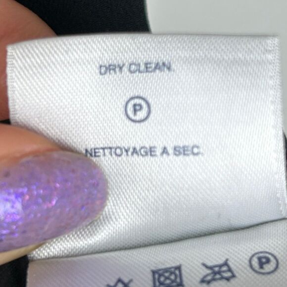 Lands’ End Off the Shoulder Ruched Ruffle Crop Top Black Embroidered Shirt 10 - Picture 9 of 10